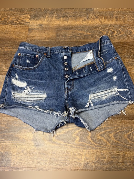 Levi's Pants - Levi's 501 Denim Jean Shorts Womens 31 Distressed Cut-off High Rise Button Fly